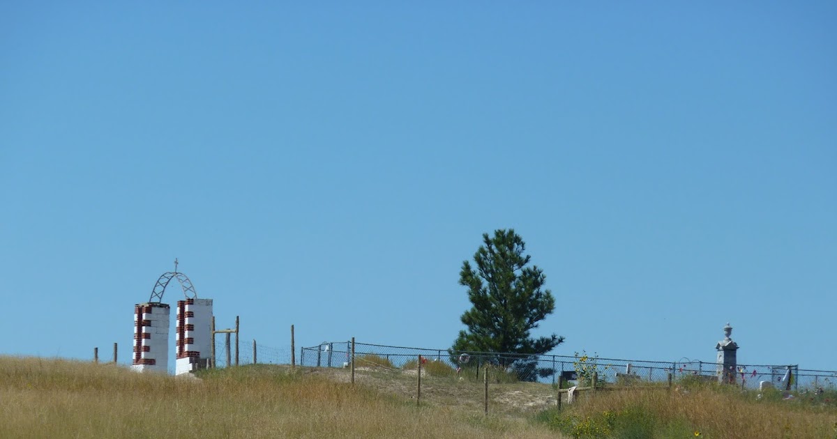 Roamin Brits Wounded Knee monument on the Pine Ridge Reservation