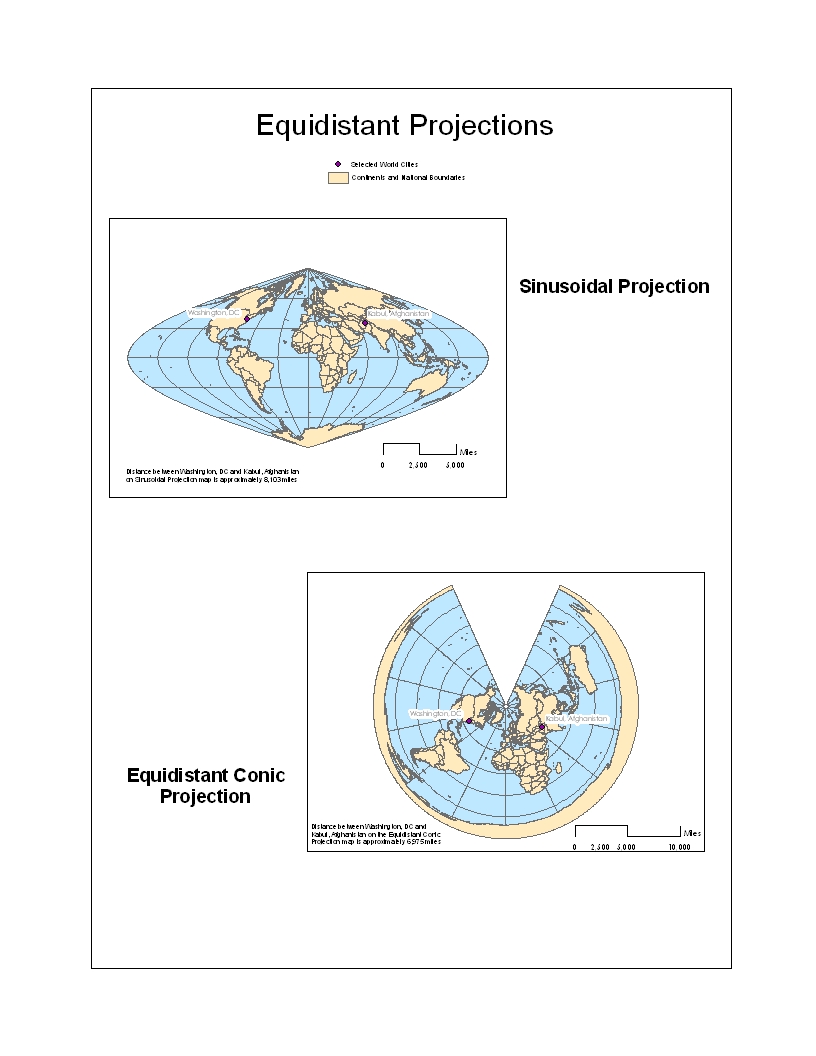 Bruce's geography blog Map projections and distance on Earth