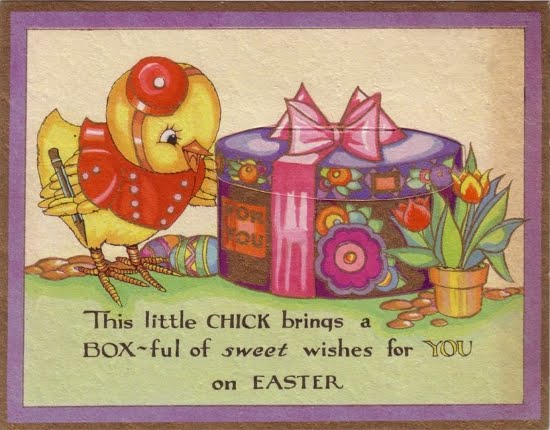 happy easter cards for kids. A postcard style Easter card,