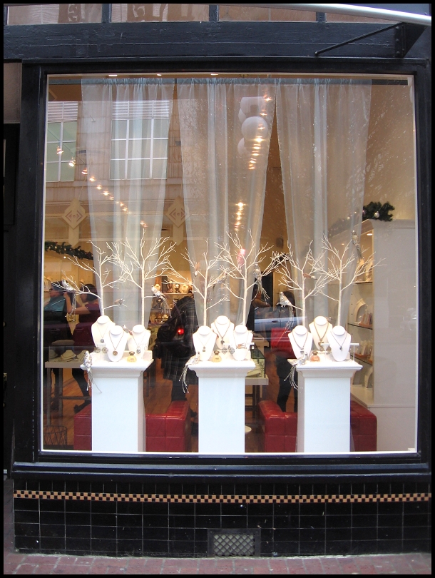 Happy Holidays Victoria Christmas Window Displays