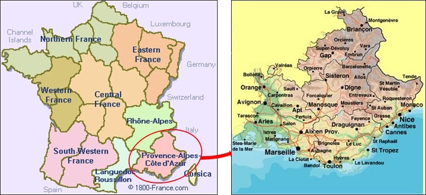 Var Region France Map International Study Of Re-Regions: Region Of Provence–Alpes–Côte D'azur,  France
