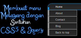 Membuat menu melayang dengan sentuhan Jquery dan CSS3