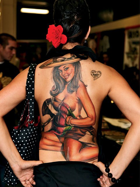Female tattoo artist. You can go straight to the source by visiting a tattoo
