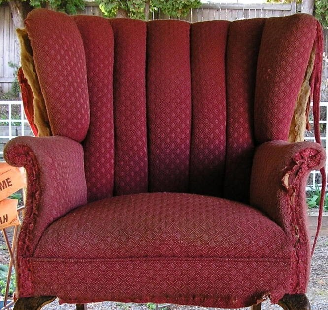 French Charmed Just In My Reupholstered Channel Back Chair