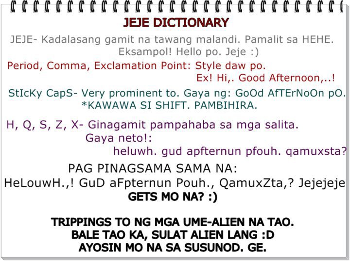 Mariang Sinukuan Files Jejemon the new species in town