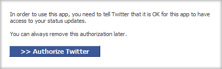 Authorize Twitter Tab access