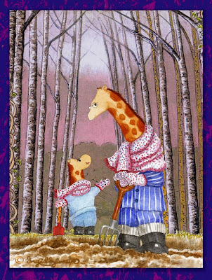 Giraffes Raph G Neckmann & Littl' Nicky digging the garden - Raph's Ramblings by Ingrid Sylvestre UK artist & author Giraffes Raph G Neckmann & Littl' Nicky digging the garden - Raph's Ramblings by Ingrid Sylvestre UK artist & author