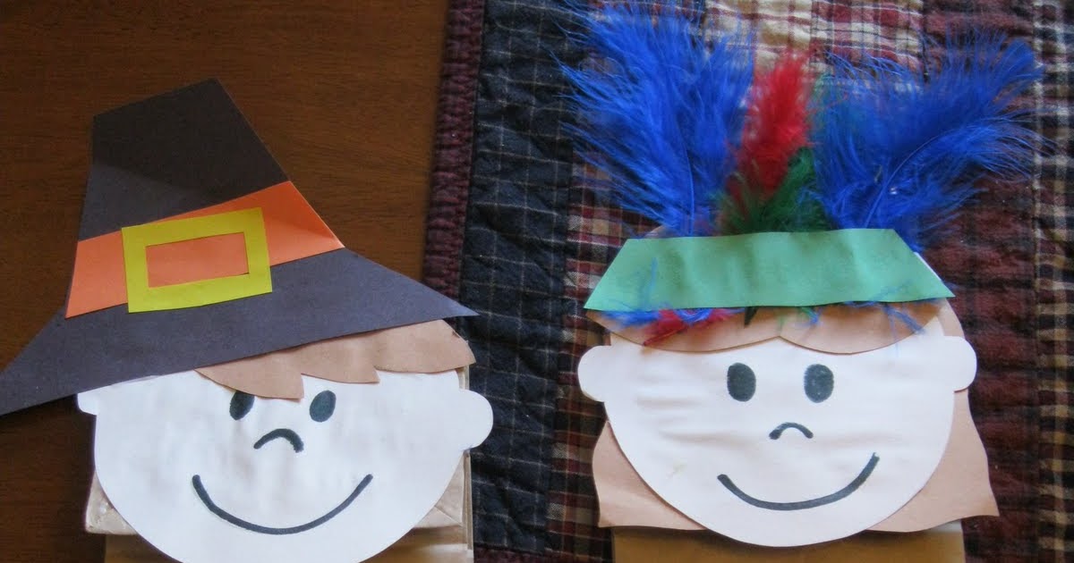 Preschool Crafts for Kids*: Thanksgiving Pilgrims and Indians Bag