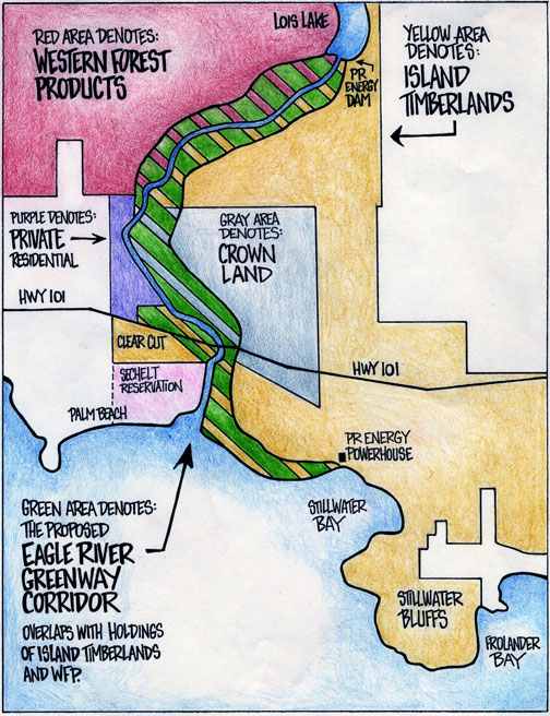 Map of Proposed Greenway Corridor