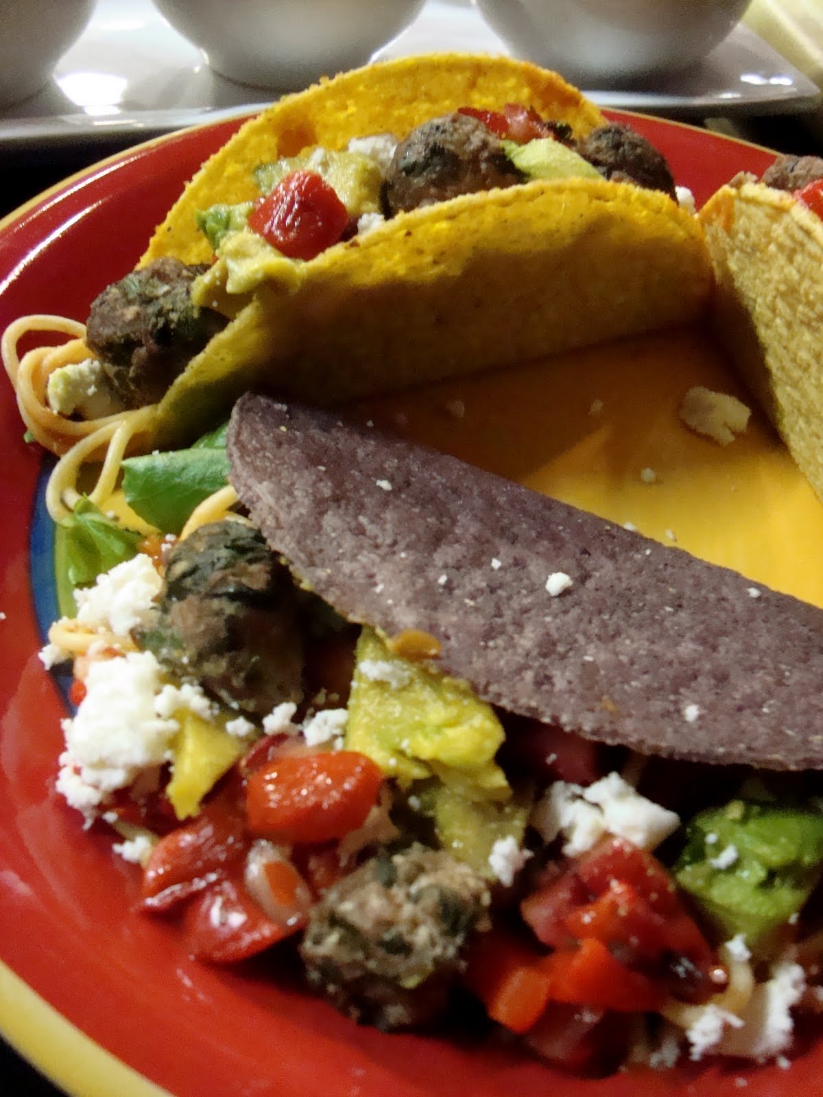 Spaghetti Tacos with Chocolate Mini Meatballs Dining with Alice