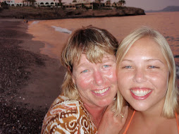 Kylie & Di at the beach bar