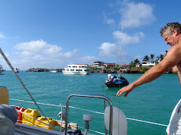 The daily garbage pick up barge