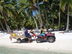 hauling the supplies