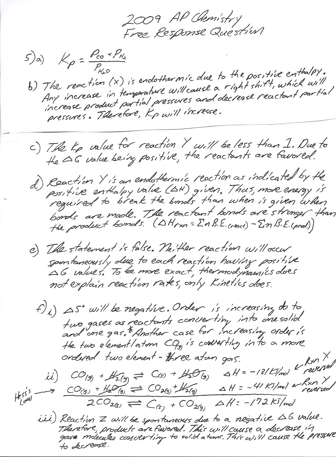 heritage high school ap chemistry 2010 2004 ap chemistry free response answers form b