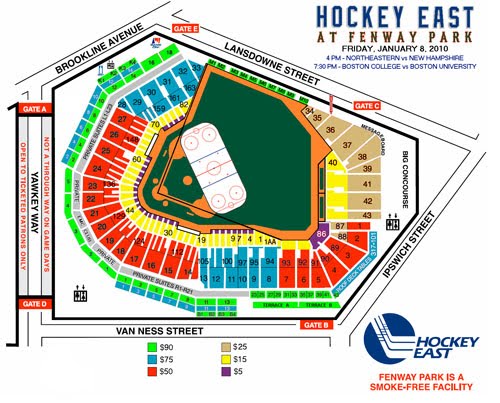 Frozen Fenway Seating Chart