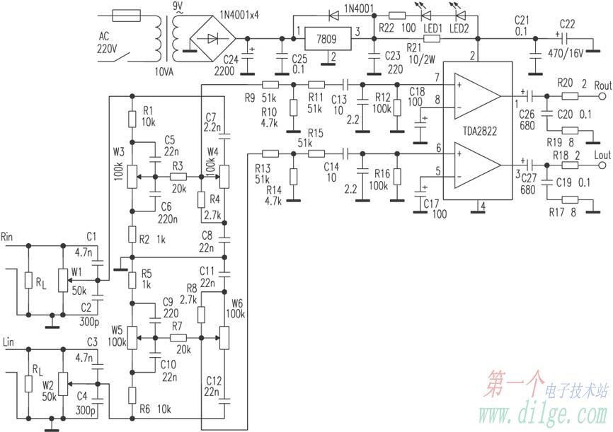 Practical small amp - Another Electronics Circuit Schematics Diagram.