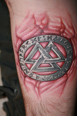 Valknot & Runes Tattoo