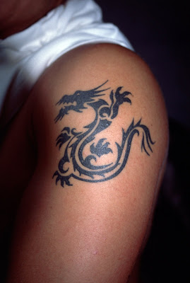 Dragon Tattoo in the Upper Arm