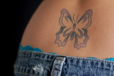Butterfly Tattoo at the Lower Back