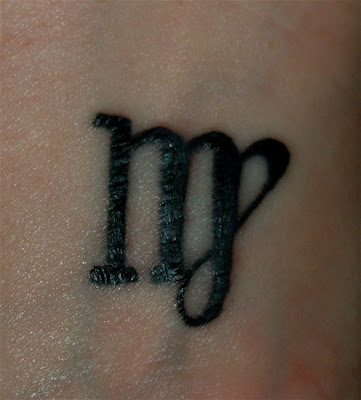 Zodiac Sign: Virgo Tattoo in the Forearm [Image Credit: diva3]