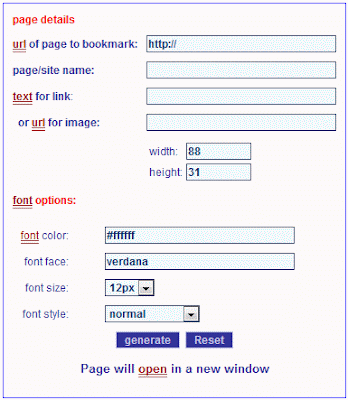 Bookmark Generator
