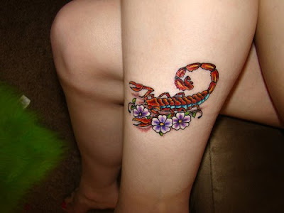 scorpion tattoo designs for girls. cute scorpion tattoo on feet girls