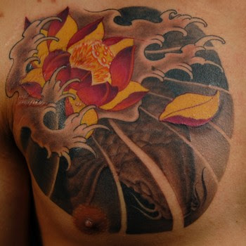 A lot of lotus flower tattoos have the advantage for acquiring vivid colors