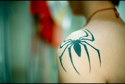 girls with spiderman tattoo