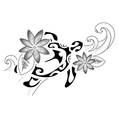 flower tattoo with maori tattoo designs – polynesian flower tattoo