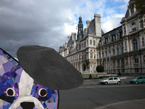 Bosty goes to Paris by collage artist Megan Coyle