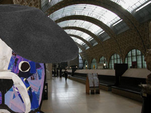 Bosty goes to Paris by collage artist Megan Coyle