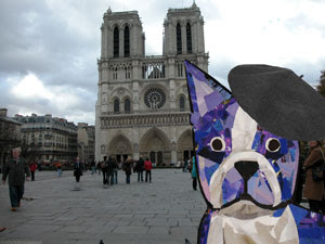 Bosty goes to Paris by collage artist Megan Coyle