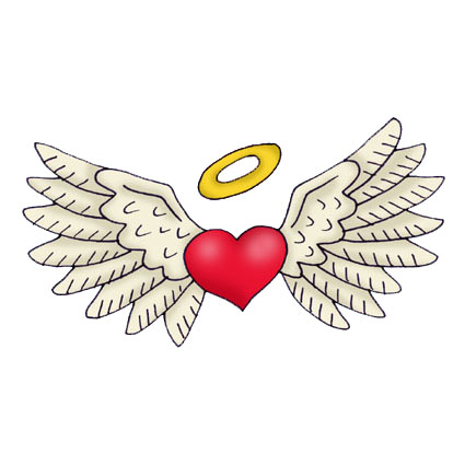 small angel wings tattoo