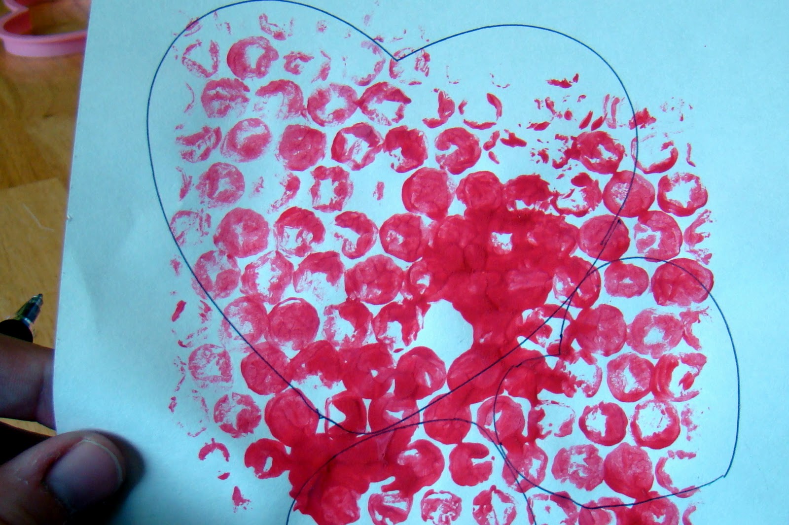 Sitting At Our Kitchen Table Bubble Wrap Hearts