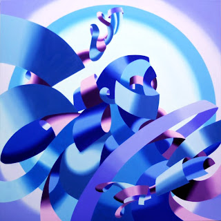 Daily Painter - Abstract Futurist Flamenco Dancer - Original Oil and Acrylic Art - Painting a Day by California Artist Mark A. Webster