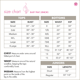 arizona jeans size chart