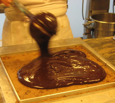 making the chocolate ganache