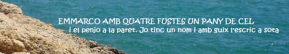 Emmarco amb quatre fustes un pany de cel