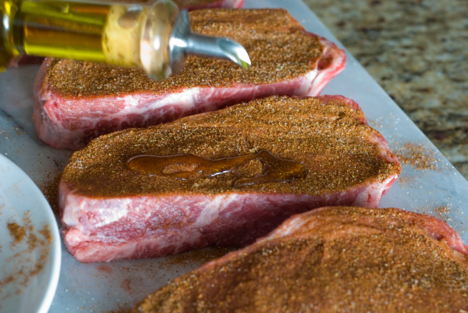 Ancho Chile Rubbed Steaks with Cuban Sauce Simply So Good