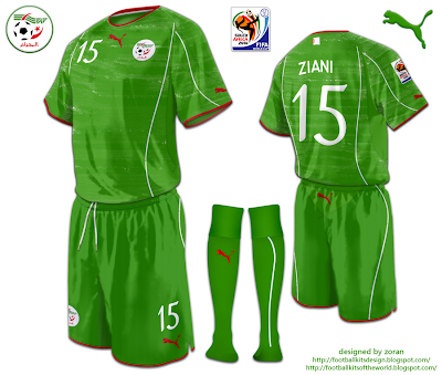 اللباس الرسمي للمنتخب الجزائري في كأس العالم.أدخل و أعطينا رأيك Algeria+away