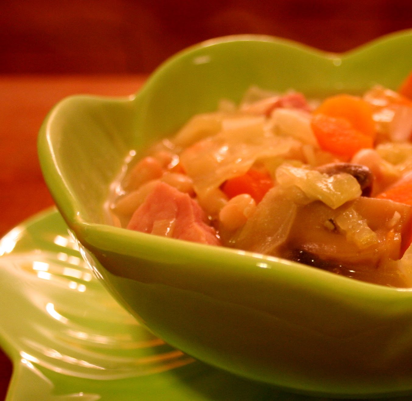 Cheers to Happy Ham and Cabbage Soup...