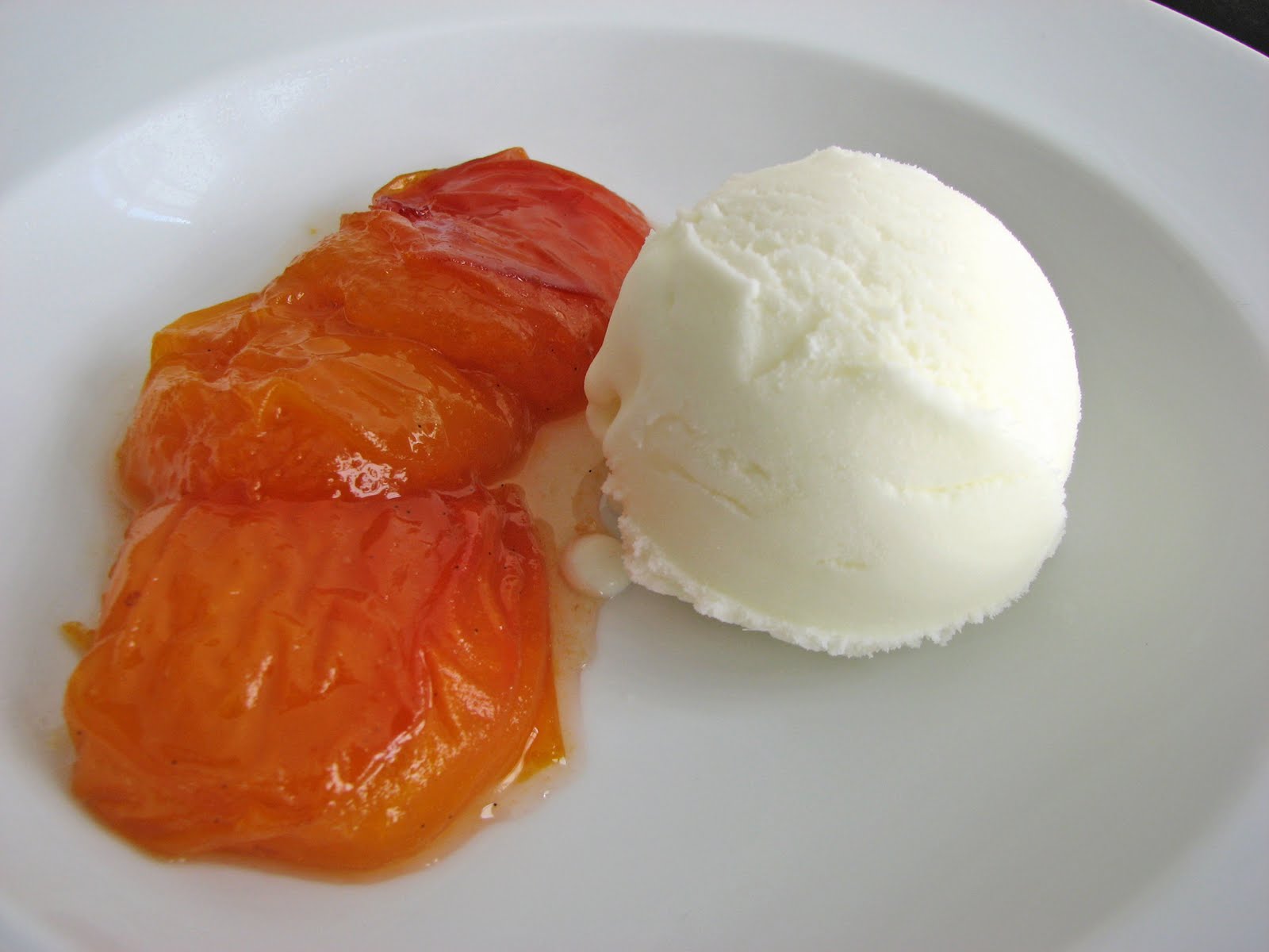 pastry studio Roasted Apricots with Sour Cream Ice Cream