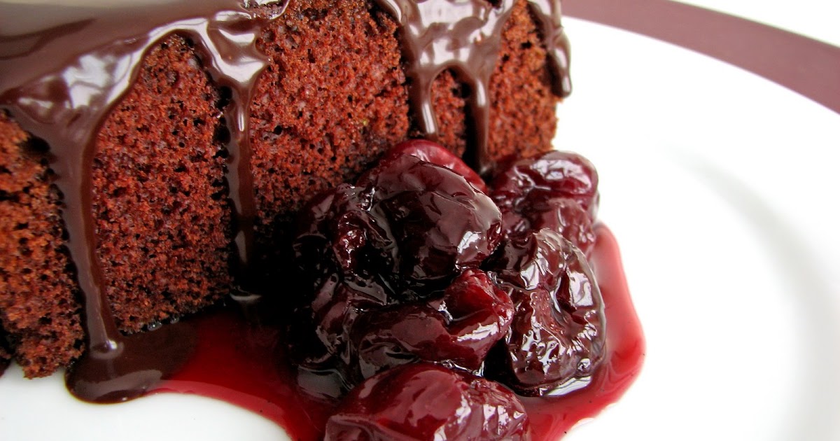 pastry studio Chocolate Cake with Spiced Cherry Compote