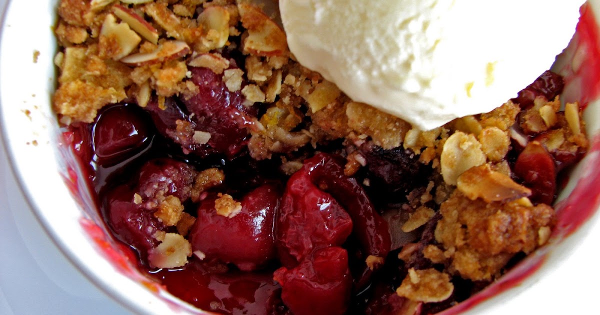 pastry studio Cherry Crisp with Buttermilk Ice Cream