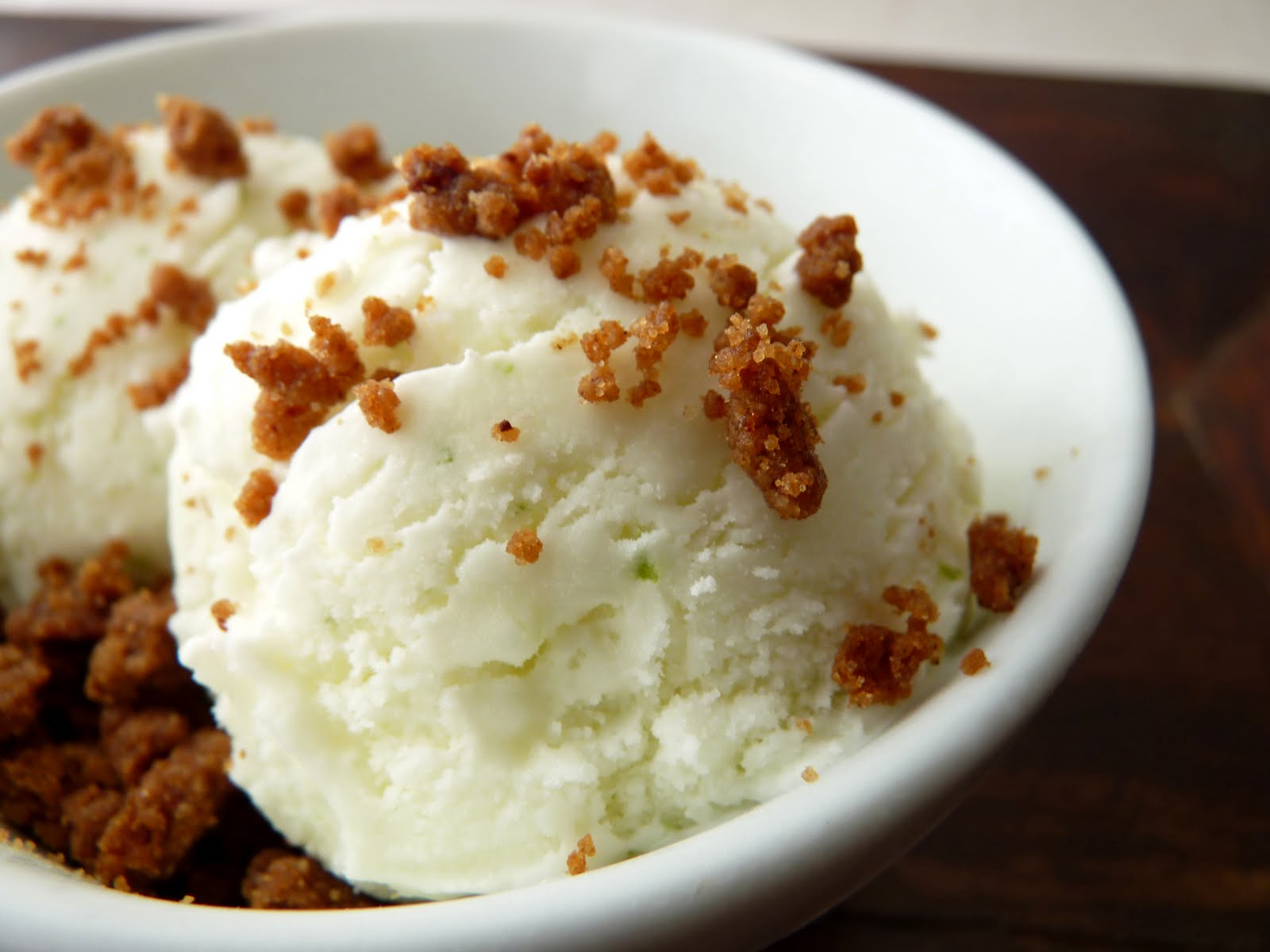 pastry studio Lime Ice Cream with Ginger Crumble