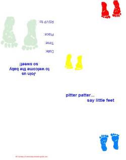 Baby Footprint Invitation