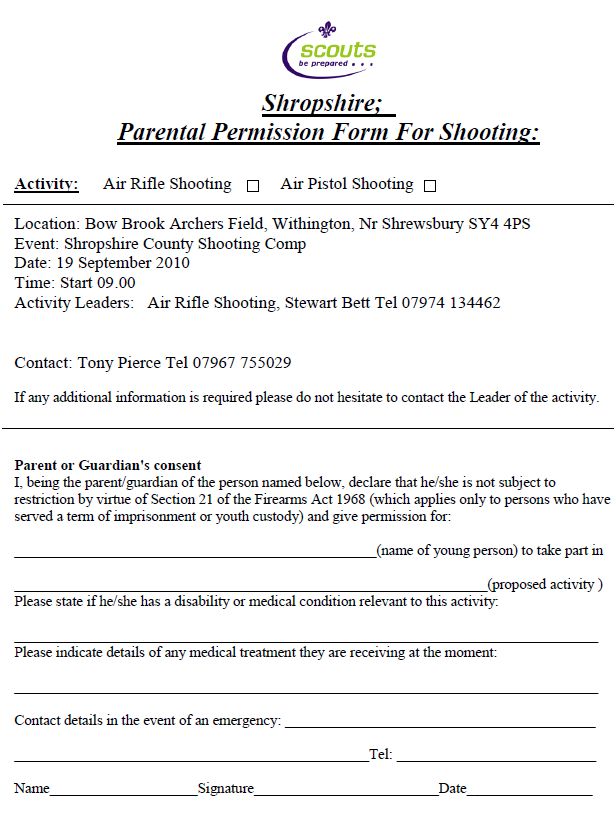 Boreatton Scout Troop September 2010