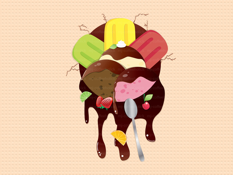 Ice cream explosion wallpaper