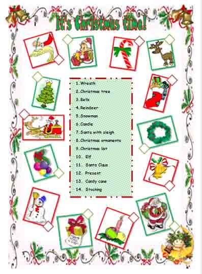 English corner: Christmas worksheets