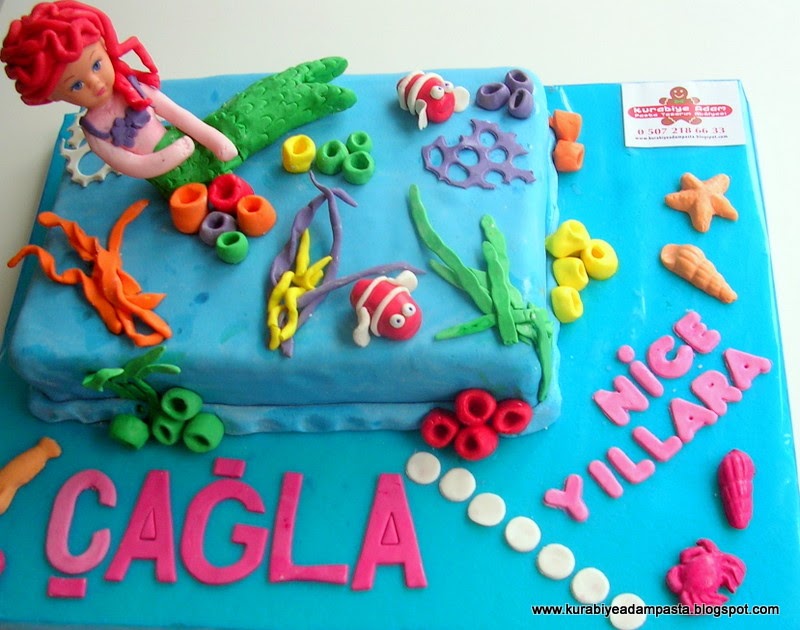 KURABİYE ADAM PASTA TASARIM ATÖLYESİ DENİZ KIZI &quot;ARİEL&quot; PASTASI